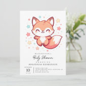 スイートドリーミーキツネベビーシャワー 招待状 (スタンド正面)
