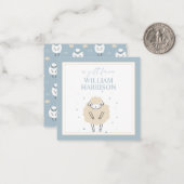 スイートドリームカウントシープベビーギフトエンクロージャー ノートカード (正面/裏面インサイチュ)