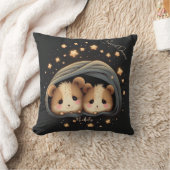 スイートドリームカワイイデザインハムスターパーソナライズされた名 クッション (ブランケット)