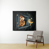 スイートドリームカワイイデザイン子犬 タペストリー (インサイチュ(横))