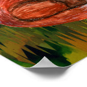 スイートドリームスリトルワン - 眠るキツネの保育園アート ポスター (角)