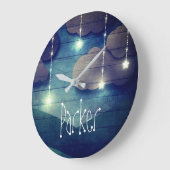 スイートドリームス·ナ白熱［赤熱］光を放つイト·スカイズ·スターズ ラージ壁時計 (傾斜)