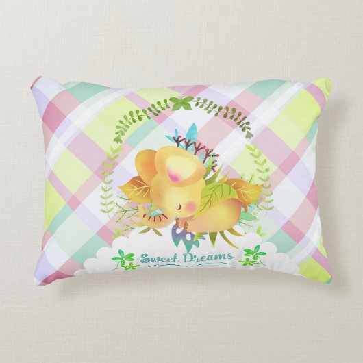 スイートドリームズエレファントベビーブランケット アクセントクッション (正面)