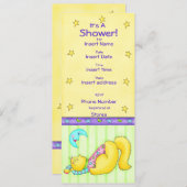 スイートドリームズキャットベビーシャワー招待状 招待状 (正面/裏面)