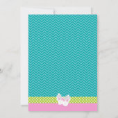 スイートドリームズパジャマパーティーシャルボード招待状 招待状 (裏面)