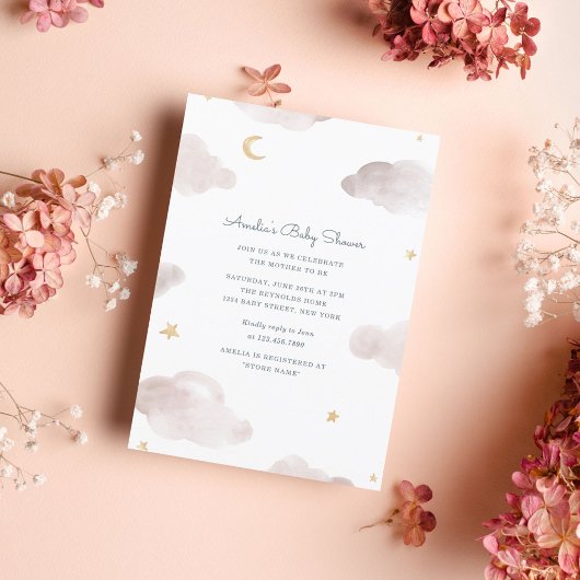 スイートドリームズベビーシャワー招待状 招待状
