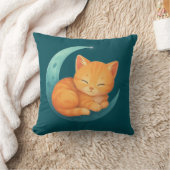 スイートドリームズ 月の上の猫 枕 (ブランケット)