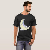 スイートドリームフェリネ:ミニマリスト猫の睡眠 Tシャツ (正面フル)