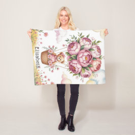 スイートドリームベビーガールシャワーギフト フリースブランケット