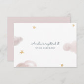 スイートドリームベビーシャワーインサート エンクロージャーカード (正面/裏面)