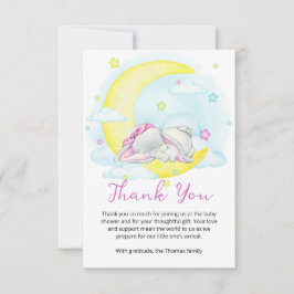 スイートドリームベビーシャワー サンキューカード