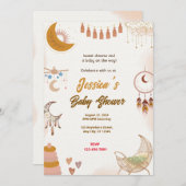 スイートドリームベビーシャワー 招待状 (正面/裏面)