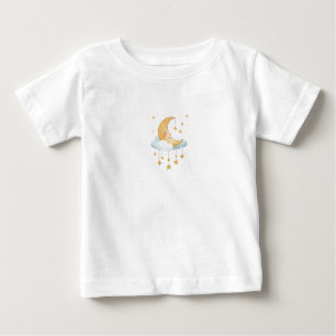 スイートドリームムーン - ベビーシャワーのTシャツデザイン ベビーTシャツ