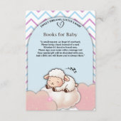 スイートドリームリトルラムカワイイかわいいベビーシャワー エンクロージャーカード (正面)