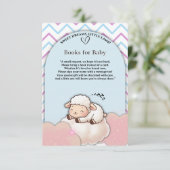 スイートドリームリトルラムカワイイかわいいベビーシャワー エンクロージャーカード (スタンド正面)