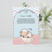 スイートドリームリトルラムカワイイかわいいベビーシャワー エンクロージャーカード (スタンド正面)