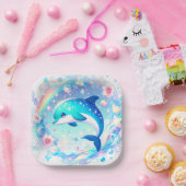 スイートドルフィンベビーシャワー ペーパープレート (パーティー)