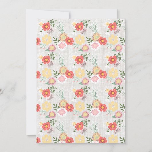 スイートドーとママ鹿ベビーシャワー招待状 招待状 (裏面)