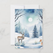 スイートドードディアウィンターフォレスト | あなたの写真 招待状 (裏面)