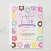 スイートドーナカラフルッツガールベビースプリンクル 招待状 (正面)