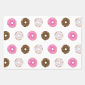 スイートドーナツかわいい誕生日バレンタインデー ラッピングペーパーシート (正面3)