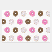 スイートドーナツかわいい誕生日バレンタインデー ラッピングペーパーシート (正面2)