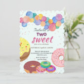 スイートドーナツとバルーン2ndバースデーガール 招待状 (スタンド正面)