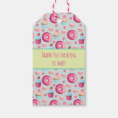 スイートドーナツマカロンとカップケーキありがとう ギフトタグ (正面)
