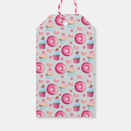 スイートドーナツマカロンとカップケーキありがとう ギフトタグ (裏面)