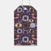 スイートドーナツ紫色の女の子ベビーシャワー ギフトタグ (裏面)