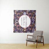 スイートドーナツ紫色の女の子ベビーシャワー タペストリー (インサイチュ(横))