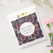 スイートドーナツ紫色の女の子ベビーシャワー フェイバーバッグ (封をした状態)