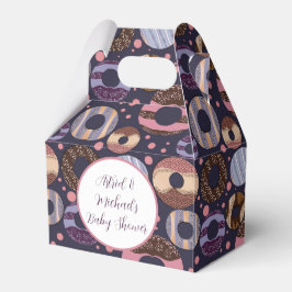 スイートドーナツ紫色の女の子ベビーシャワー フェイバーボックス