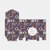 スイートドーナツ紫色の女の子ベビーシャワー フェイバーボックス (折り畳みなし)