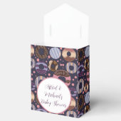 スイートドーナツ紫色の女の子ベビーシャワー フェイバーボックス (オープン)