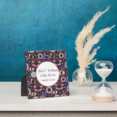 スイートドーナツ紫色の女の子ベビーシャワー フォトプラーク (インサイチュ)