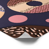 スイートドーナツ紫色の女の子ベビーシャワー ポスター (角)