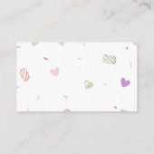 スイートドーナツ赤ちゃんシャワーおむつラッフルチケット エンクロージャーカード (裏面)