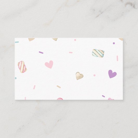 スイートドーナツ赤ちゃんシャワーブックリクエスト エンクロージャーカード (裏面)