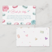スイートドーナツ赤ちゃんシャワーブックリクエスト エンクロージャーカード (正面/裏面)