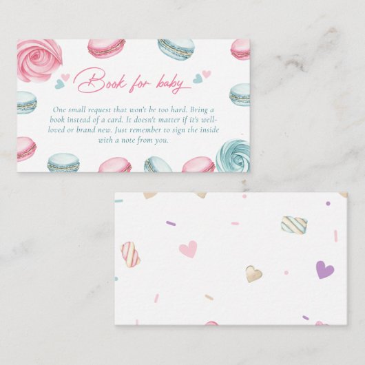 スイートドーナツ赤ちゃんシャワーブックリクエスト エンクロージャーカード (正面/裏面)