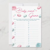 スイートドーナツ赤ちゃんシャワーベビー名ゲームカード 招待状 (正面)