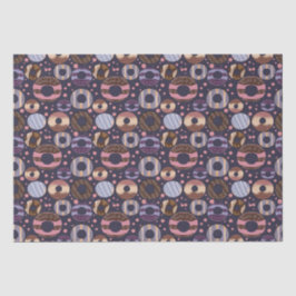 スイートドーナツ赤ちゃんシャワー：小さな女の子、紫 薄葉紙