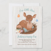 スイートド鹿バースデーパーティ招待状 招待状 (正面)