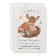 スイートド鹿バースデーパーティ招待状