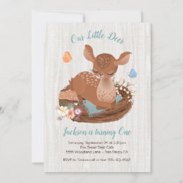 スイートド鹿バースデーパーティ招待状 招待状