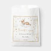 スイートニュートラルスリーピングディアクラウドベビーシャワー フェイバーバッグ (正面)
