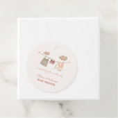 スイートニュートラルピンクボホベビーガール服シャワー フェイバータグ (インサイチュ)