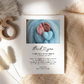 スイートニュートラルベビー誕生発表カード 案内状