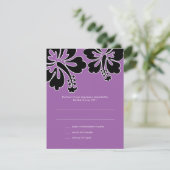 スイートハイビスカスウェディングRSVPカード 出欠カード (スタンド正面)